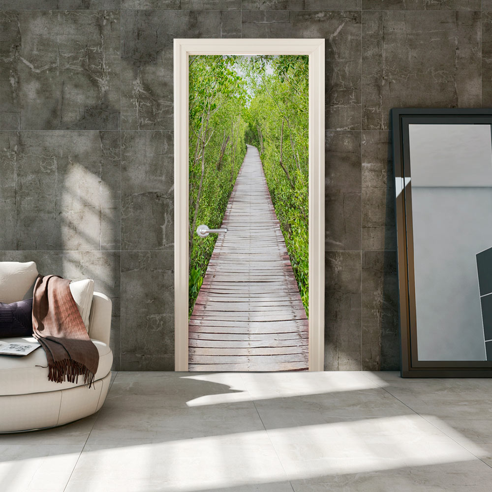 Photo wallpaper on the door - The Path of Nature - 100x210