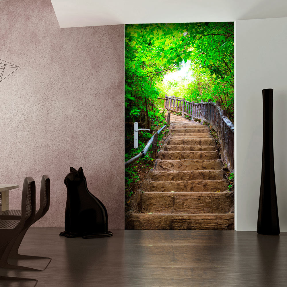 Photo wallpaper on the door - Photo wallpaper – Stairs from nature I - 90x210