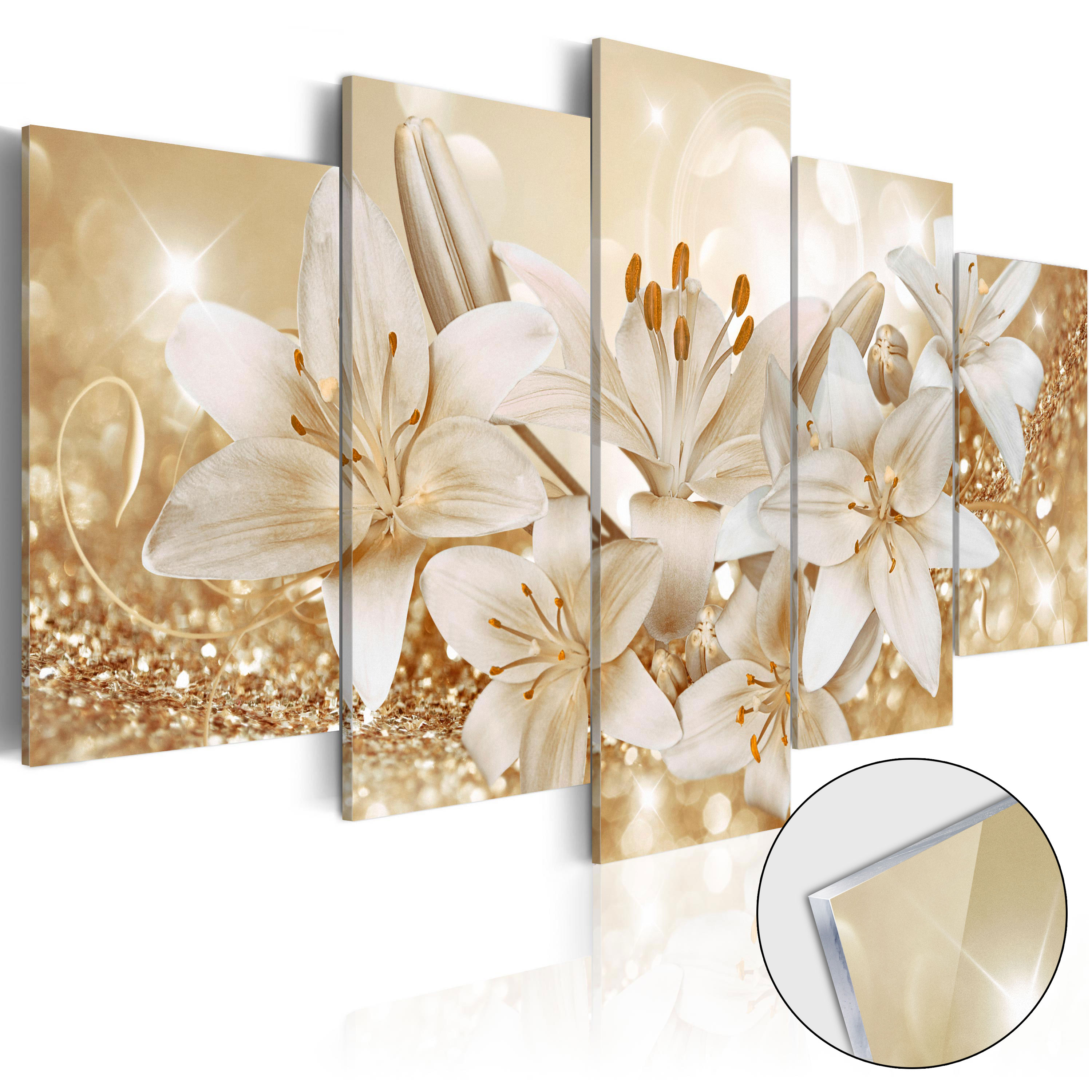 Acrylic Print - Golden Bouquet [Glass] - 200x100