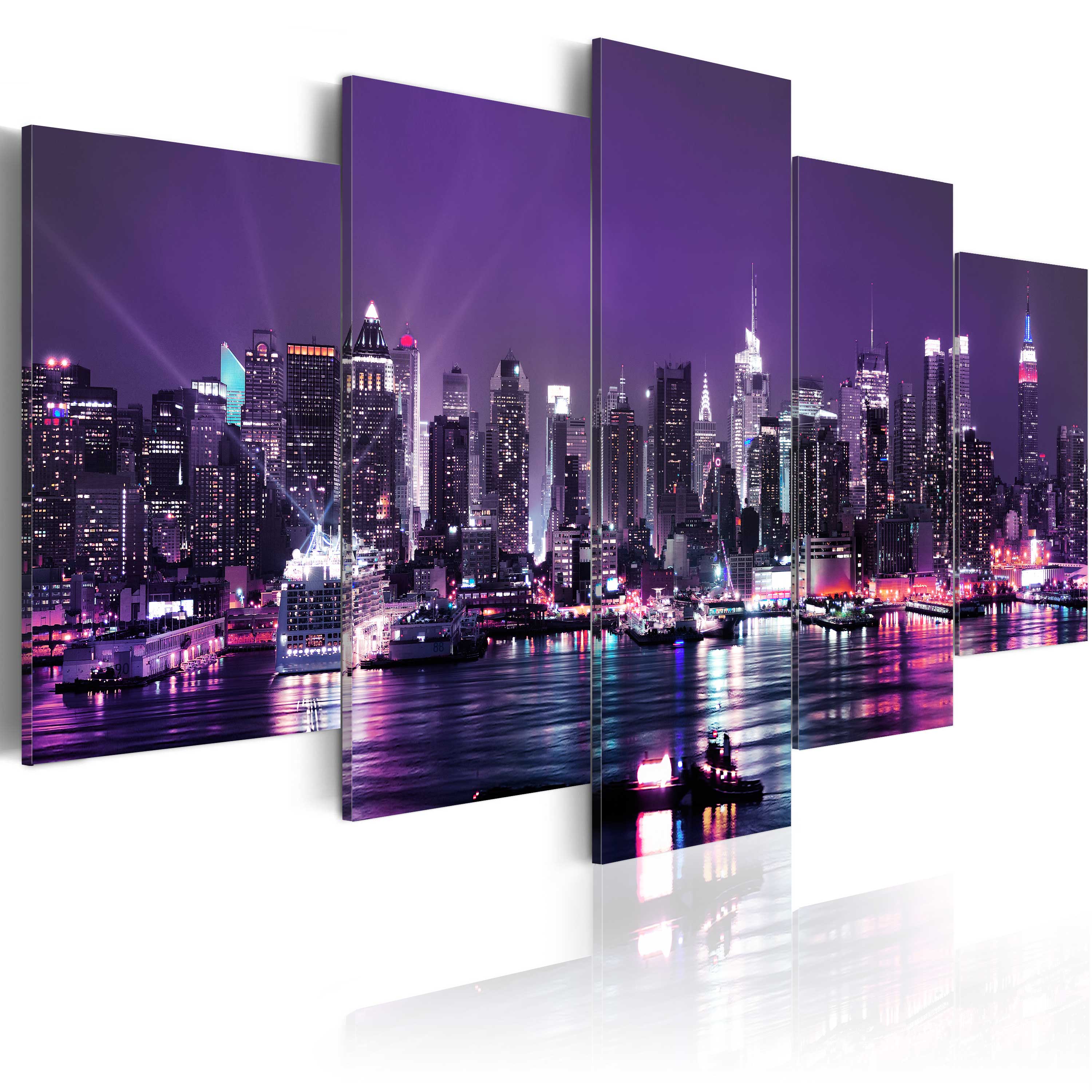 Acrylic Glass Print Image 5 pcs Wall Art Picture Photo New York d-A ...