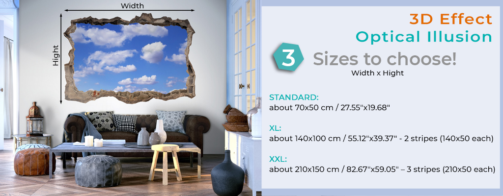 3D Wall Illusion Mural Photo Wallpaper Poster xxl Hole in Wall c-C-0104-t-a