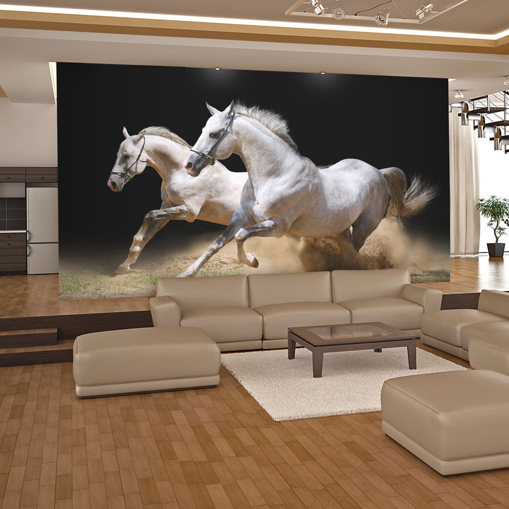 Wallpaper - Galloping horses on the sand - 400x309