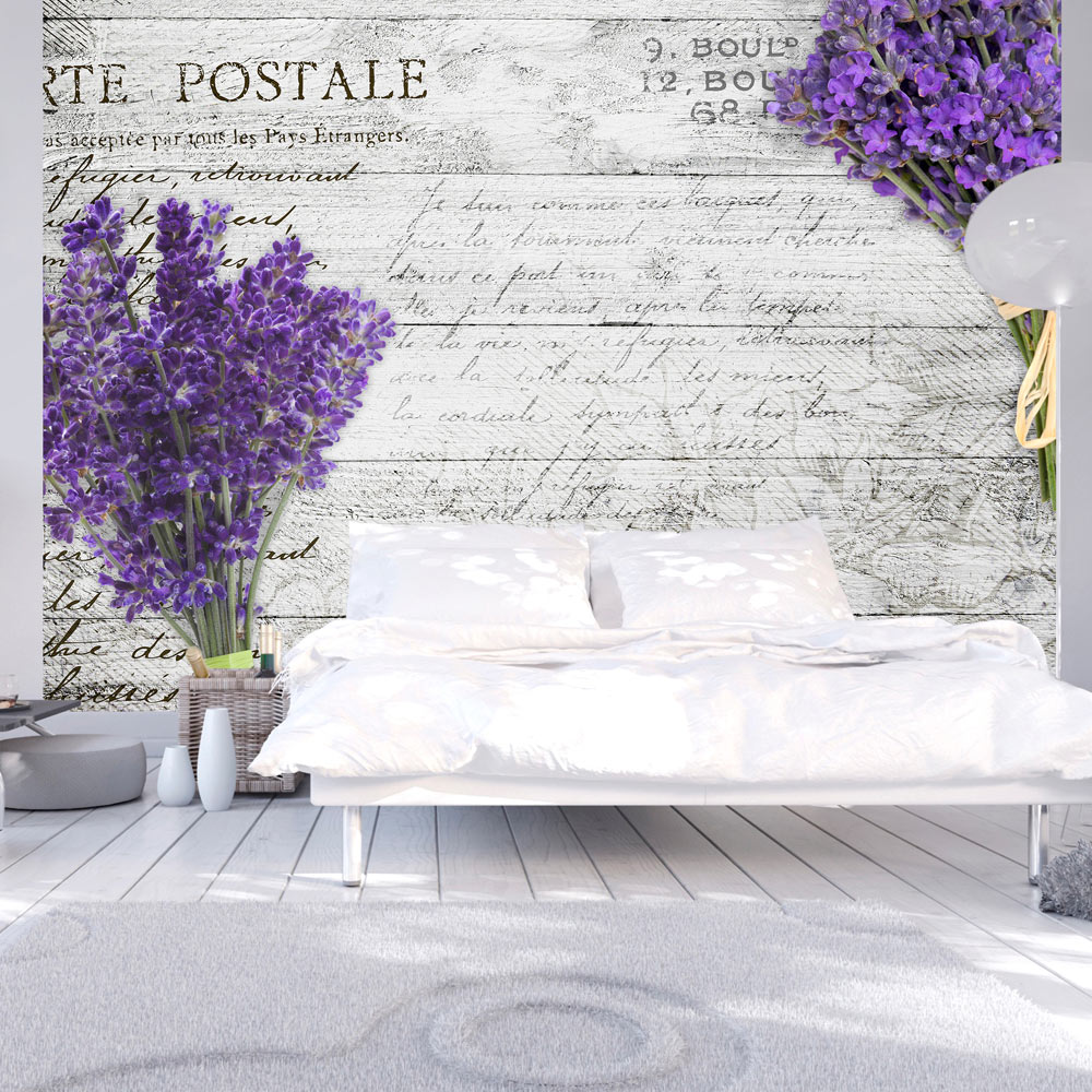 Self-adhesive Wallpaper - Lavender postcard - 294x210