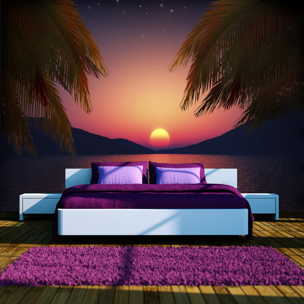 Self-adhesive Wallpaper - Romantic evening on the beach - 441x315