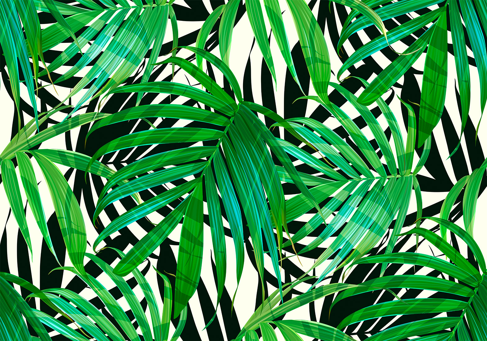 Зеленые тропические листья