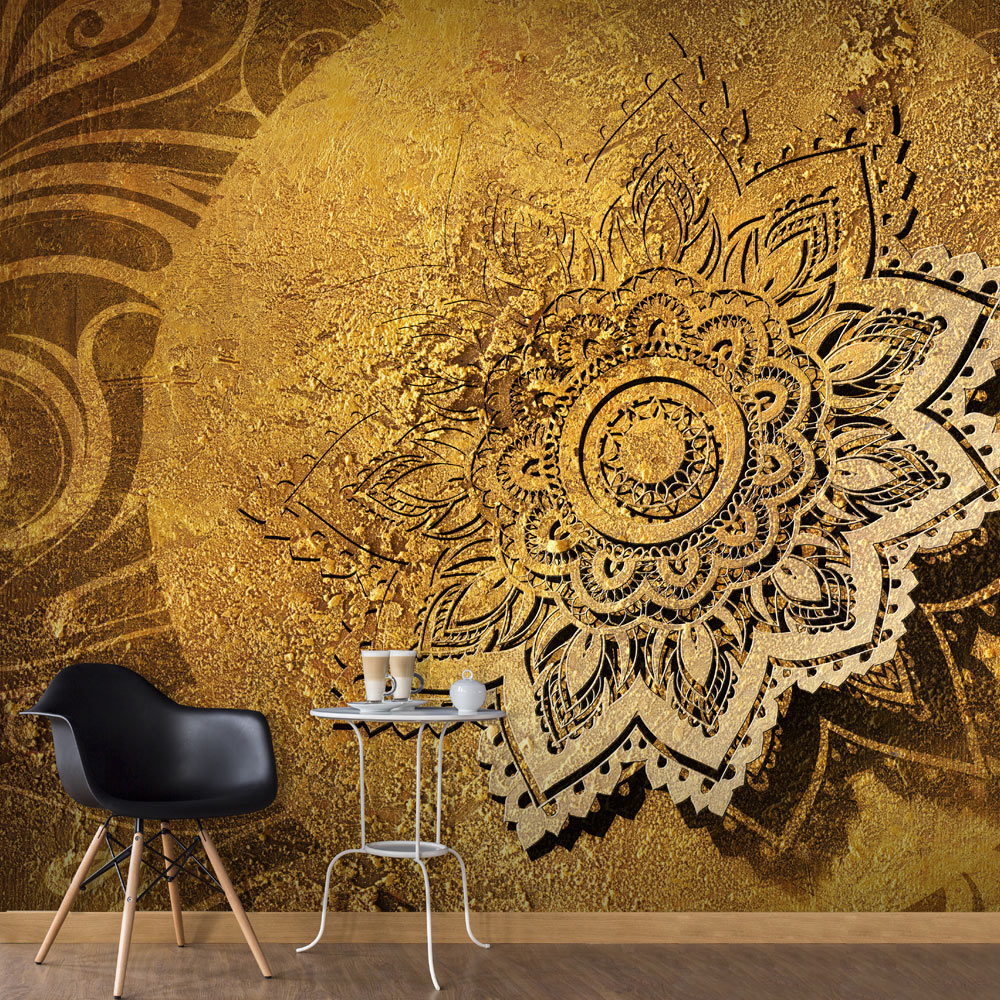 Self-adhesive Wallpaper - Golden Illumination - 343x245