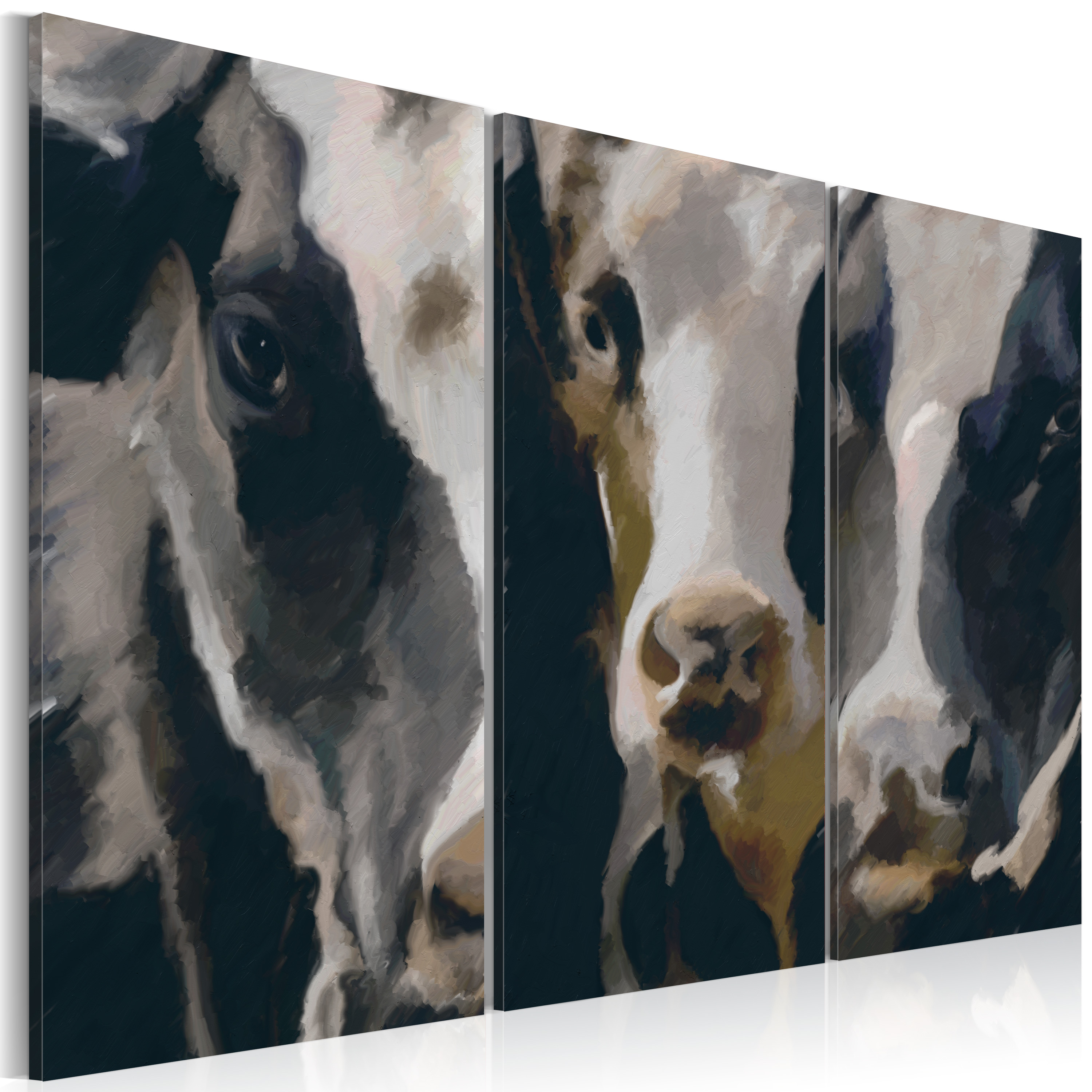 Tableau animaux vache 50x50 tableau, toile 3 suisses