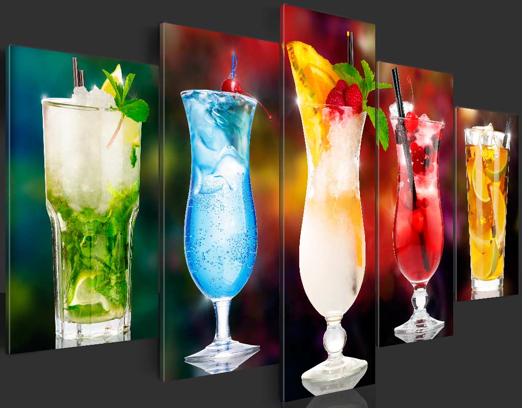 DRINKS ALCOHOL BAR Non-woven Canvas Print Image Photo Wall Art 030107 ...