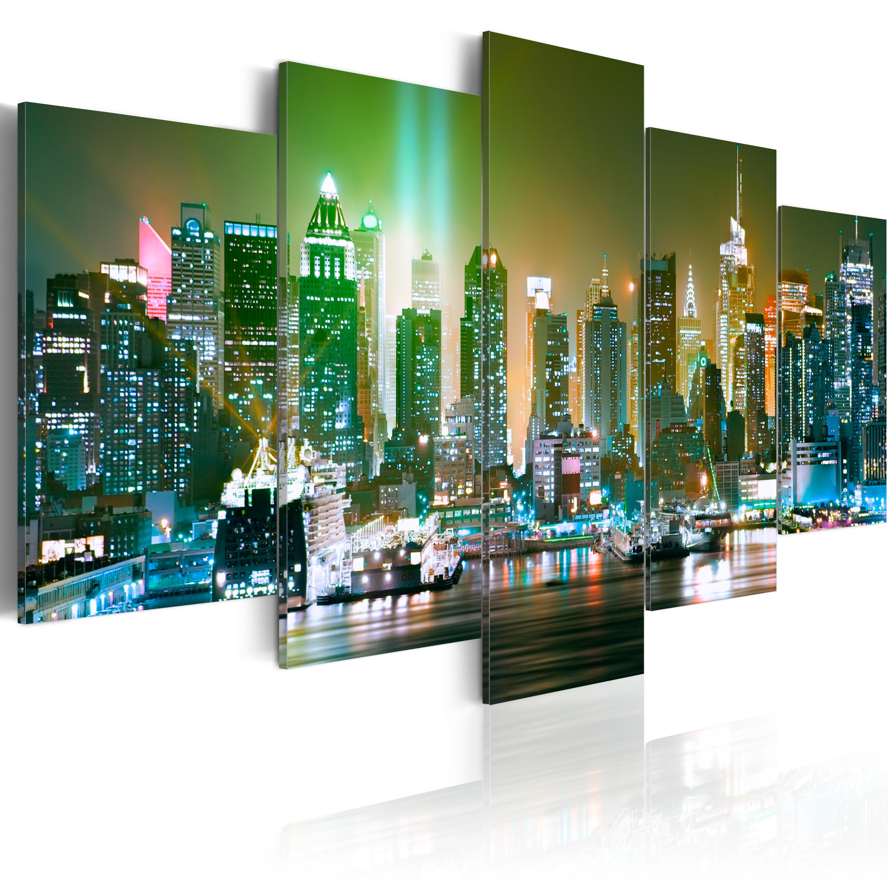 Canvas Print New York Framed Wall Art Picture Photo Image d-C-0015-b-n