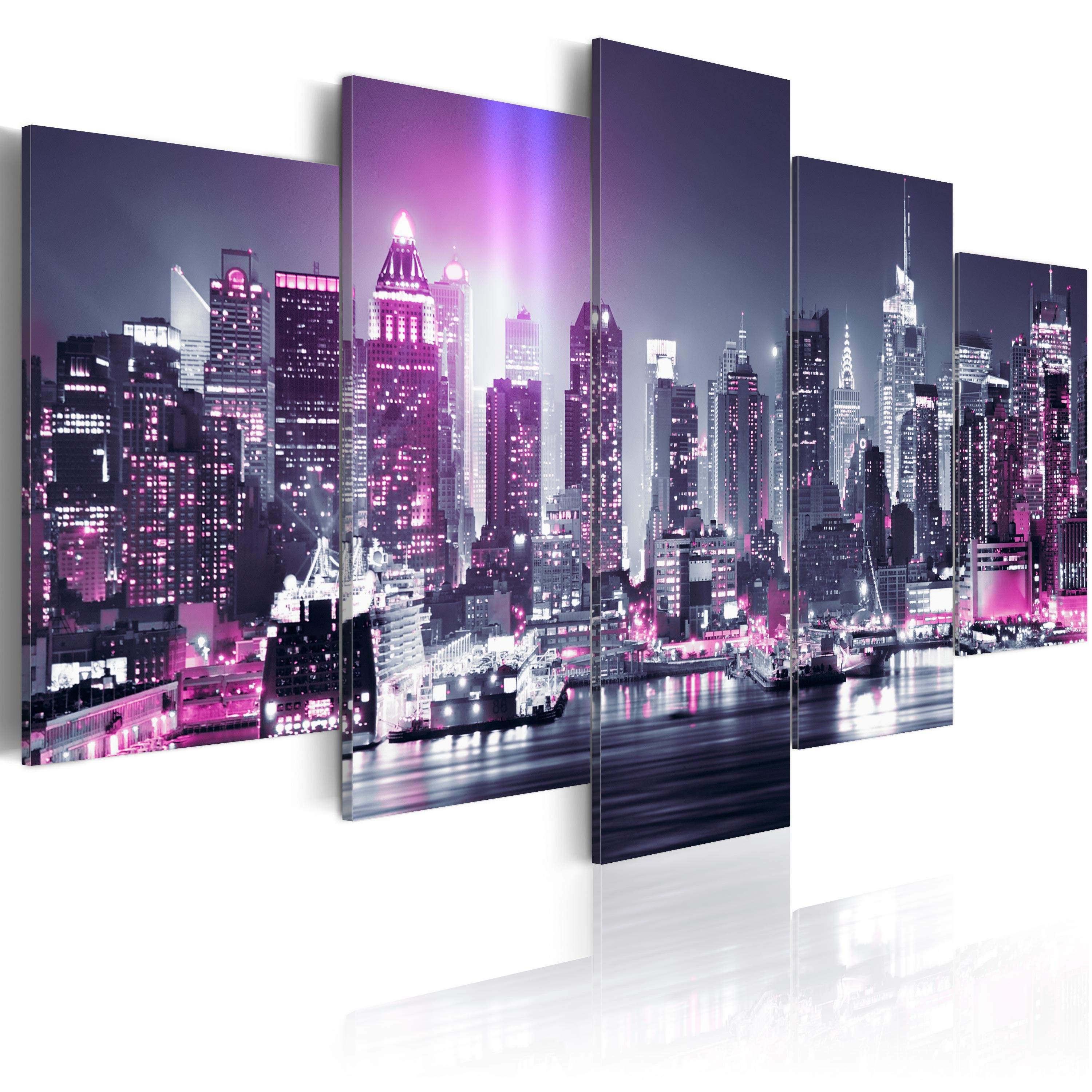 Canvas Print New York Framed Wall Art Picture Photo Image d-C-0015-b-n