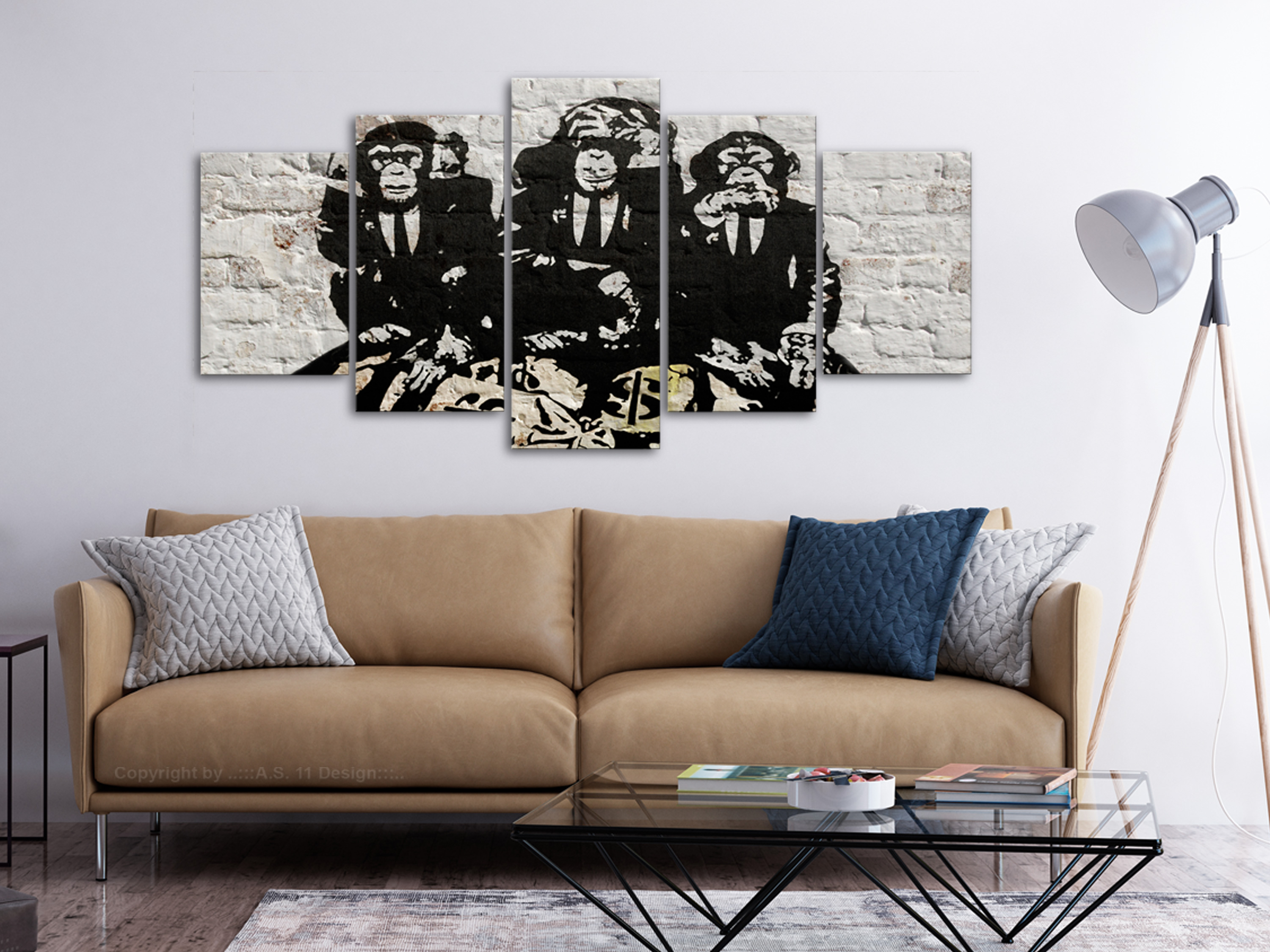 BANKSY STREET ARTCanvas Print Framed Wall Art Picture Photo Image I-C ...