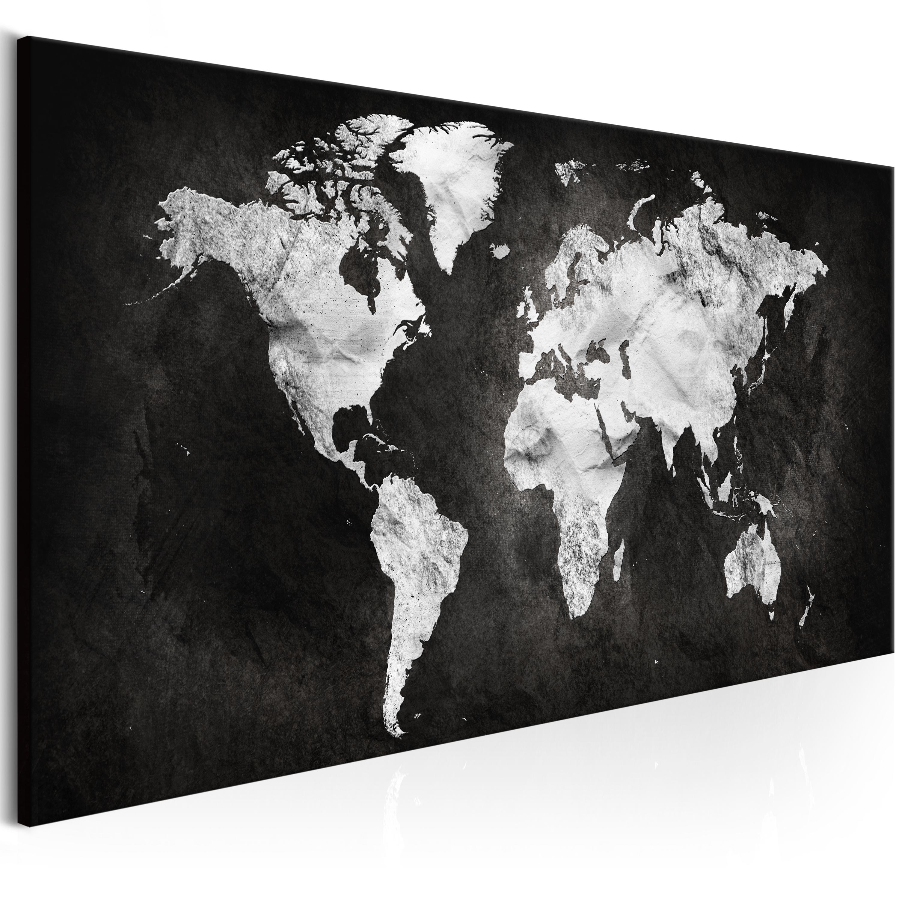 Canvas Print World Map Framed Wall Art Picture Image K A 0297 B A Ebay